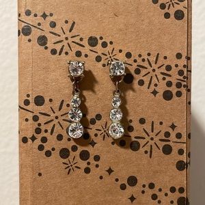 Vintage Diamond Earrings with 24K gold basket